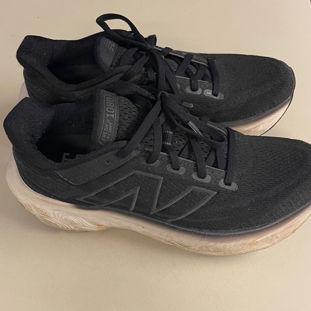 New Balance 1080v13 Running Shoes in Black White
